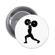 Weightlifting Gym Pinback Button