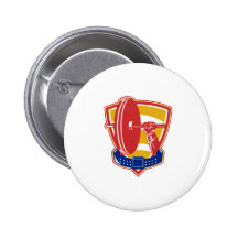 Weightlifting hand lift weights shield belt pinback button