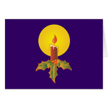 Weihnachtskerze christmas candle grußkarte