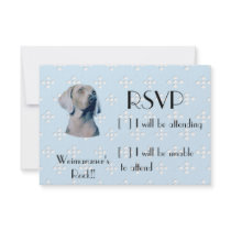 Weimaraner - Blue w/ White Diamond Design Custom Invite