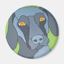 Weimaraner button magnet