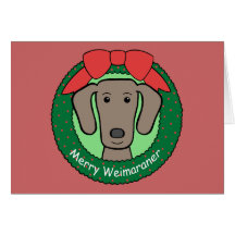 Weimaraner Christmas Greeting Card