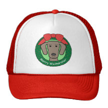 Weimaraner Christmas Mesh Hat