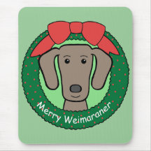 Weimaraner Christmas Mousepads
