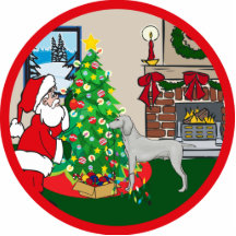 Weimaraner deck the halls acrylic cut out