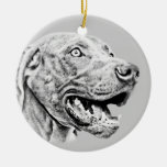 Weimaraner dog christmas tree ornament