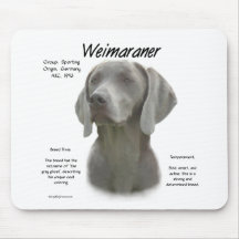 Weimaraner History Design Mousepad
