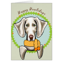 Weimaraner Howlidays heureux Cartes De Vœux