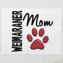 Weimaraner Mom Paw Print 2 Flyer Design