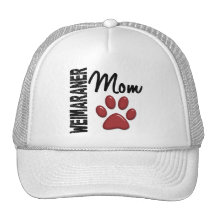 Weimaraner Mom Paw Print 2 Trucker Hats