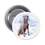 Weimaraner Noel Button