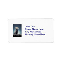 Weimaraner puppy personalized address label