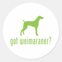 Weimaraner Round Sticker