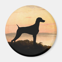 Weimaraner Sunset Magnet