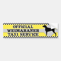 Weimaraner Taxi Service Bumper Sticker