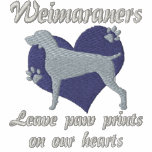 Weimaraners Leave Paw Prints Embroidered Polo embroidered shirts