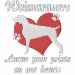 Weimaraners Leave Paw Prints Embroidered Shirt embroidered shirts