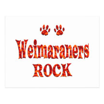 Weimaraners Rock Post Cards