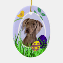 Weimeraner Easter Ornament