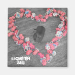 Weiner Dog Heart Magnet