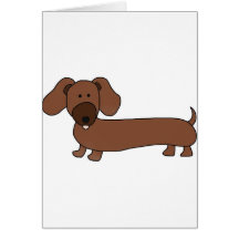 Weiner dog- Hot Dog Card