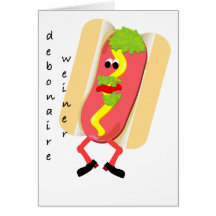 weiner fun food blank card