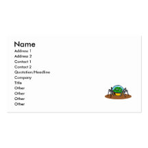 Weird Alien Brain Bot.png Business Card Template