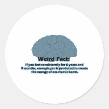 Weird Fact - Atomic Fart Round Sticker