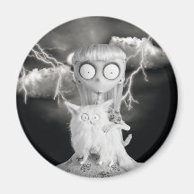 Weird Girl Refrigerator Magnets