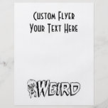 WEIRD - Retro Monster Girl Black & White Flyers