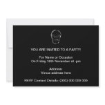 Weird Skull. White. Sketch. Personalized Announcement