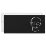 Weird Skull. White. Sketch. Personalized Rack Card