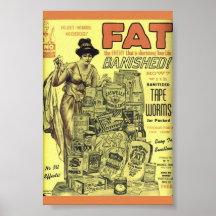 WEIRD Vintage WEIGHT LOSS Ad  SANITIZED TAPE WORMS Posters