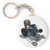 Weird Wheels Mad Brain Keychain