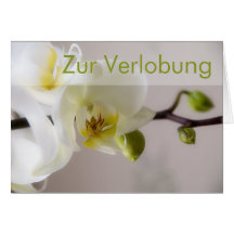 Weisse Orchidee • Glueckwunschkarte Verlobung Card