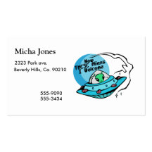 Welcome Aliens Business Cards