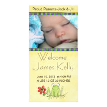 welcome baby photocard personalized photo card