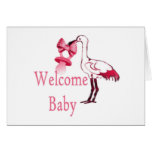 Welcome Baby Pink Cards