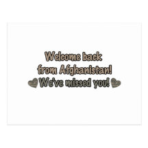 Welcome Back from Afghanistan Postcards