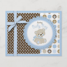 Welcome Bear Boy Advice Card Full Color Flyer