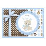 Welcome Bear Boy Card 2 Personalized Invitation