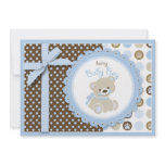 Welcome Bear Boy Invitation Card