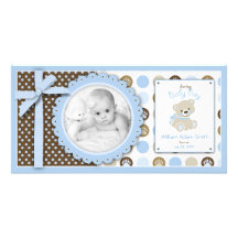 Welcome Bear Boy Photo Card