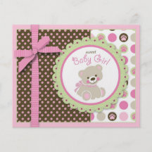 Welcome Bear Girl Advice Card Full Color Flyer