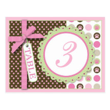 Welcome Bear Girl Table Postcard