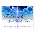 Welcome Card: Illuminated Cross Visitor Card Business Cards