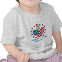 Welcome Home Daddy Baby Heart T-shirt