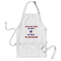 Welcome Home Flag Star Aprons