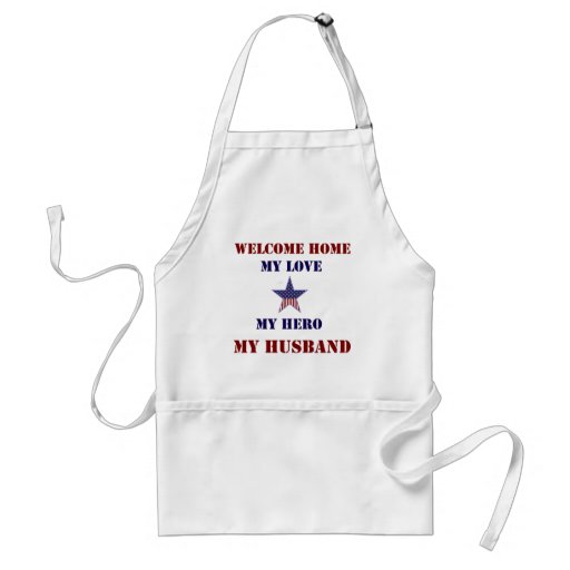 Welcome Home Flag Star Aprons