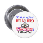 Welcome Home "Male" Friend Products Pinback Button